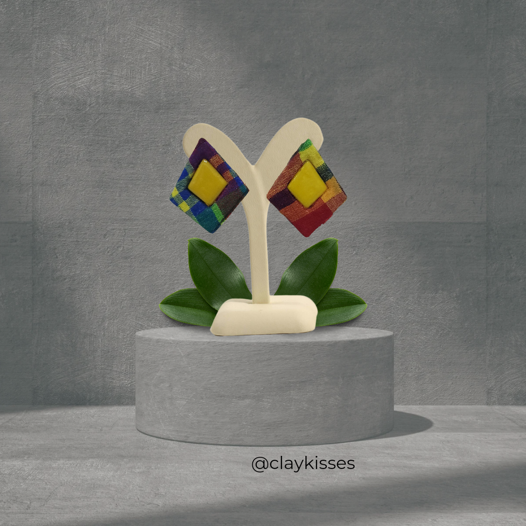 Madras diamond studs