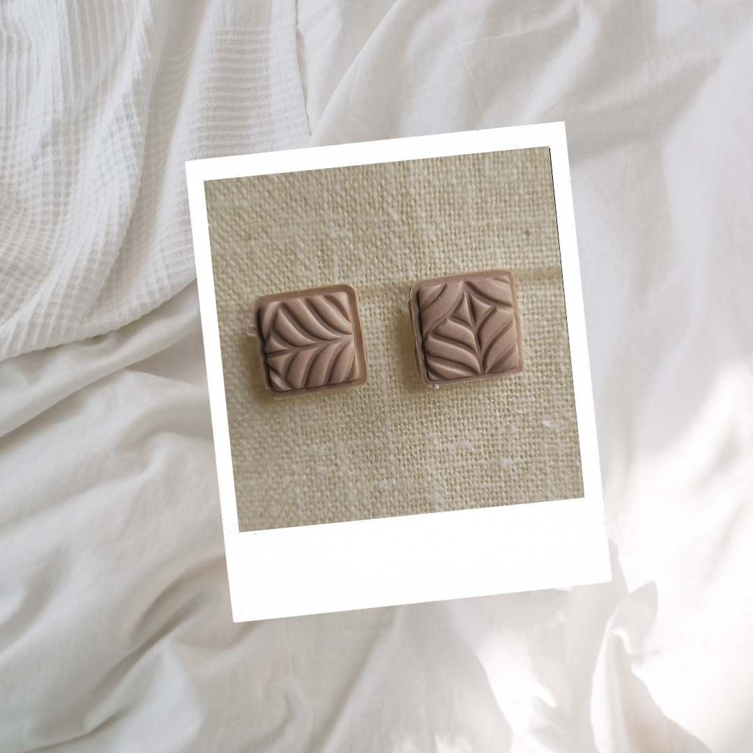 In the nude- square studs