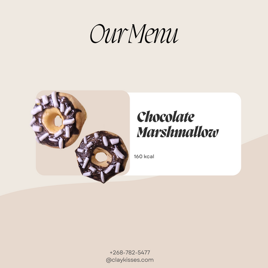 Donut studs - Chocolate Marshmellow